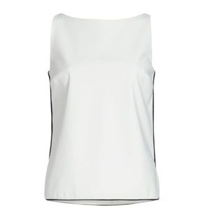 CHIARA BONI LA PETITE ROBE Vanesa Piping Sleeveless Blouse 12